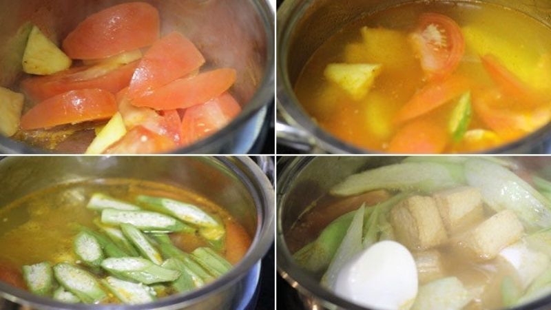 Các bước nấu canh chua chay